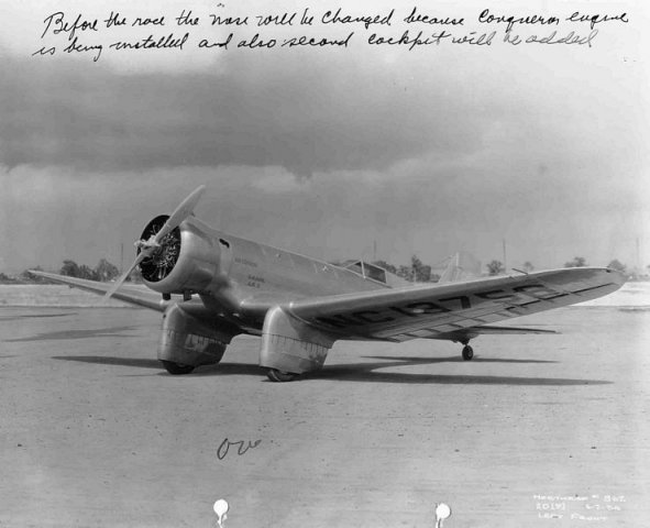 macrobertson race 1934 nc13758 northrop gamma 2d jackie cochrans original entry 0822-0025